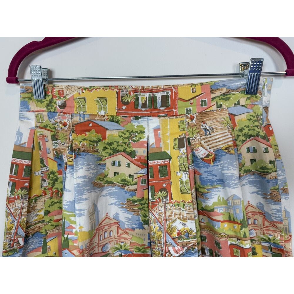 Beebop & Wally Pleated Coastal Europe Skirt Women's Size Large Retro Beachy - Picture 6 of 11
